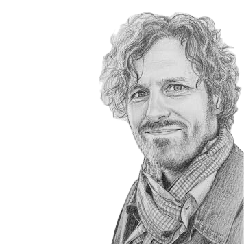 Portrait sketch of Tommy Wassgren, venture developer and author